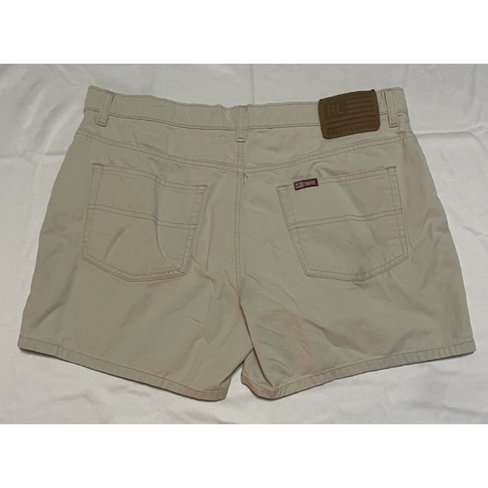 RALPH LAUREN POLO JEAN COMPANY CHINO SHORTS SIZE 14 BEIGH 5INCH SATURDAY SHORTS